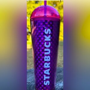 Starbucks Summer 2024 Purple Holographic Dots Dome Lid Venti Cold Cup Tumbler